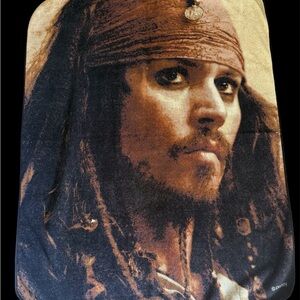 JACK SPARROW/Pirates of the Caribbean throw blanket from Witch’s Estate Sale